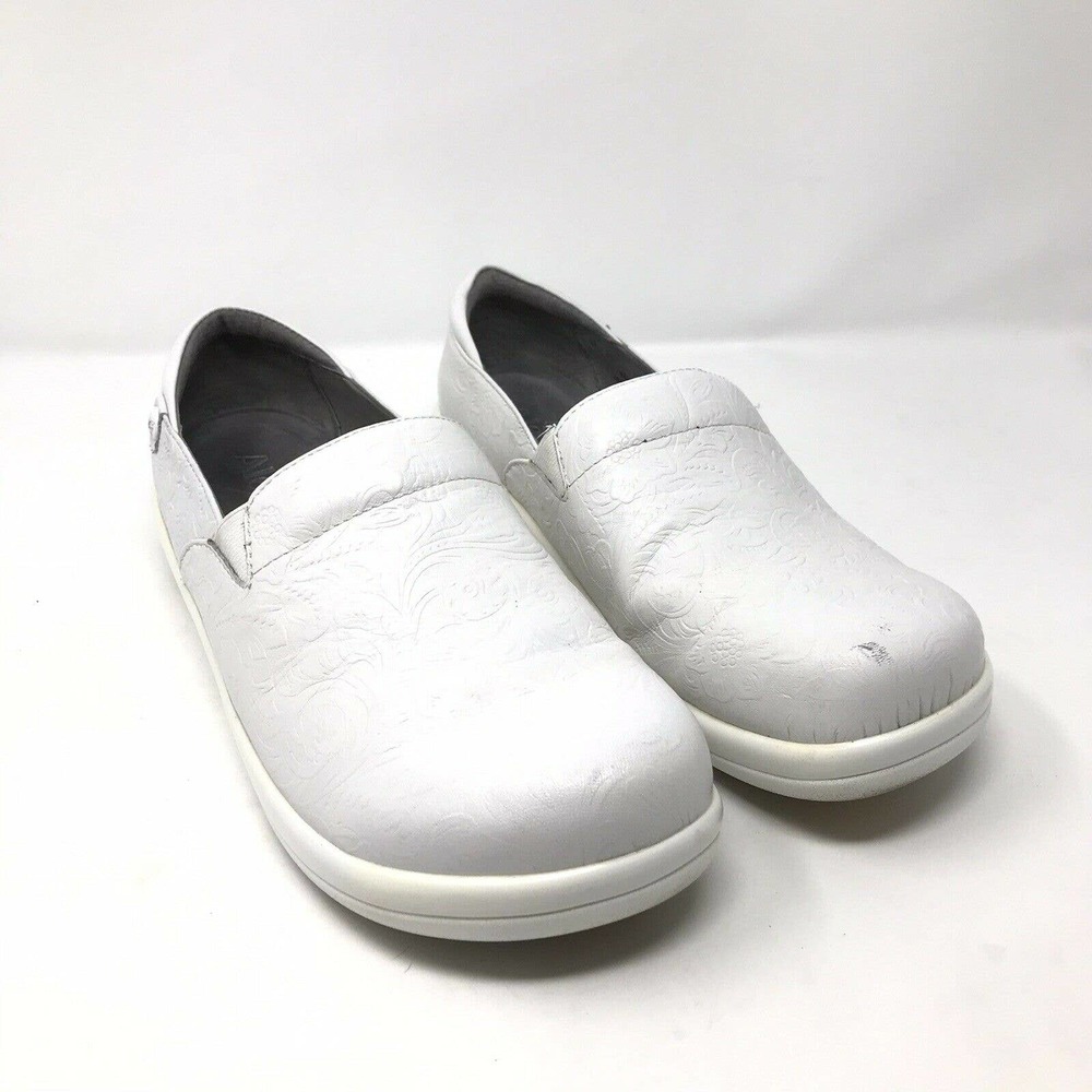 Alegria Women 42 US 11 Keli Pro Clogs White Tooled Nursing Comfort Shoes